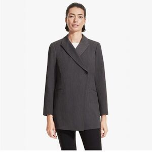 M.M.LaFleur | The Tamar blazer in a charcoal gray light twill fabric Size 4